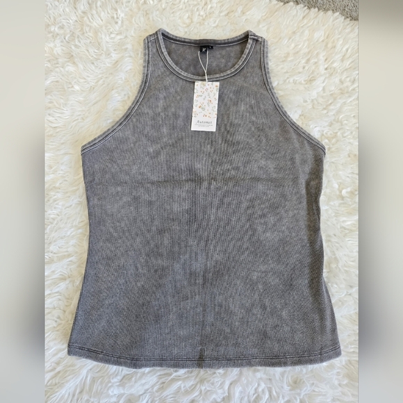 Automet Washed Rib Tank Top. Size Large. New. - Picture 2 of 8